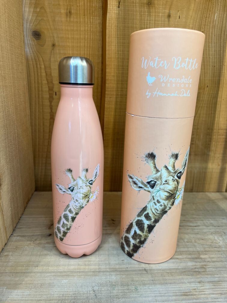'Flowers' Giraffe Water Bottle