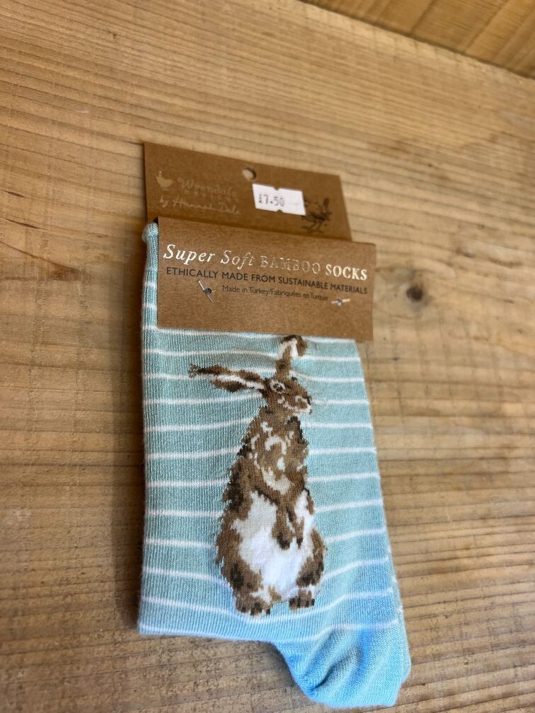 'Hare And The Bee' Hare Socks