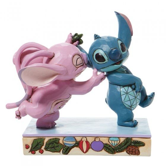 Stitch & Angel with Mistletoe Figurine
