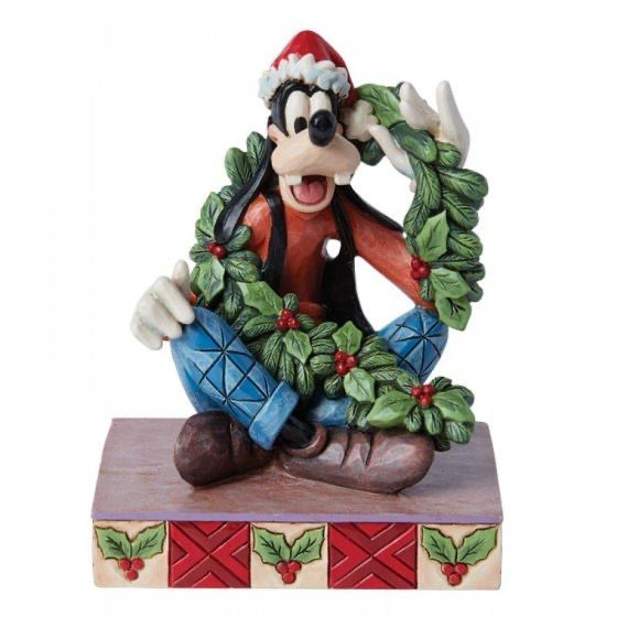 Goofy Christmas Holly Figurine
