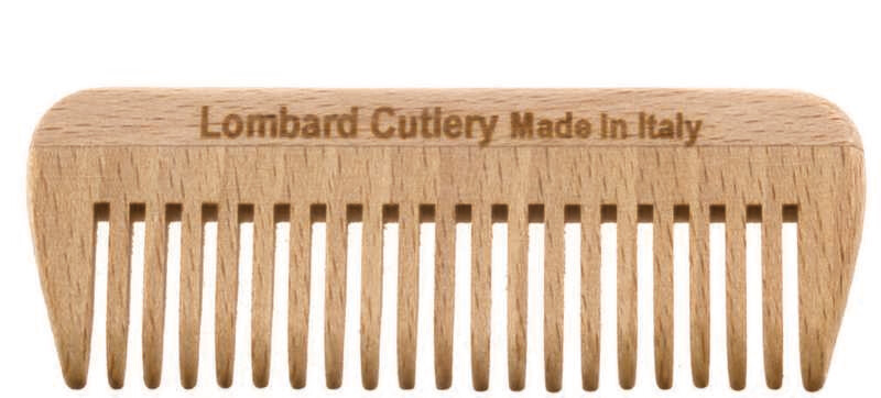 BLUE FARM | Lombard. Natural wood mustache and beard comb, cm 9