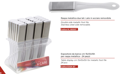 BLUE FARM | Lombard. Metal rasp for two-sided feet. Removable