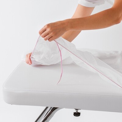 BLUE FARM | GR. Kit of 100 non-woven bed covers, individually wrapped, 90 x 220 cm