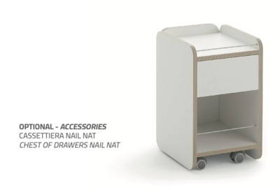 BLUE FARM | Vismara. Nat. Chest of drawers with drawer, open compartment and upper shelf