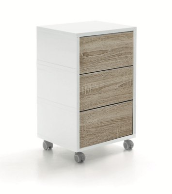 BLUE FARM | Vismara. Living. Chest of drawers in matt white melamine. 3 drawers