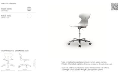 BLUE FARM | Vismara Chair with white seat