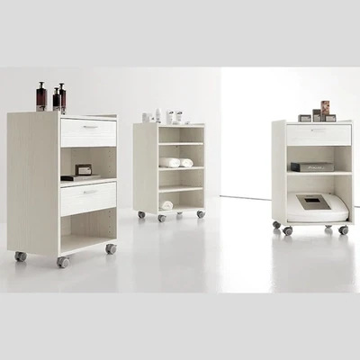 BLUE FARM | Vismara. Nine 3. Trolley with open compartments and 2 drawers