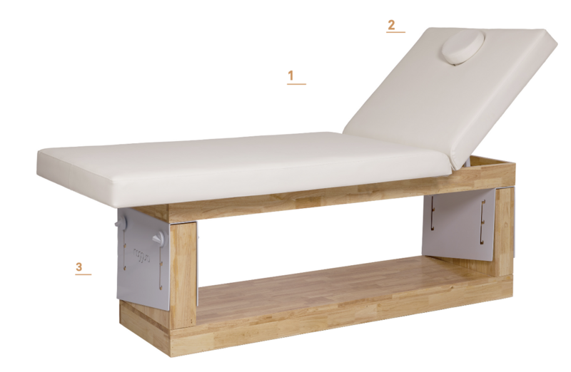 BLUE FARM | Weelko. Occi. Fixed bed in natural wood with 1 joint