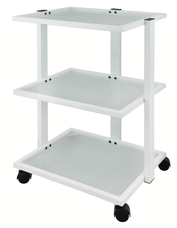 BLUE FARM | Weelko. Facile. Trolley with 3 glass shelves and protective edge