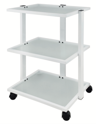 BLUE FARM | Weelko. Facile. Trolley with 3 glass shelves and protective edge