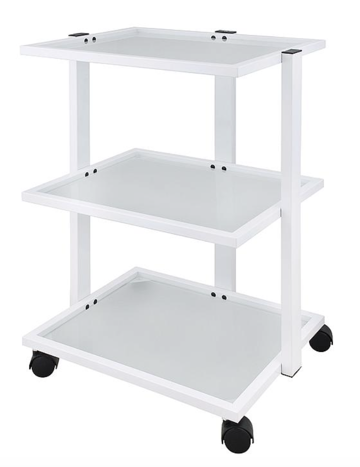 BLUE FARM | Weelko. Facile. Trolley with 3 glass shelves and protective edge