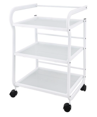 BLUE FARM | Weelko. Help. Trolley with 3 glass shelves and protective edge