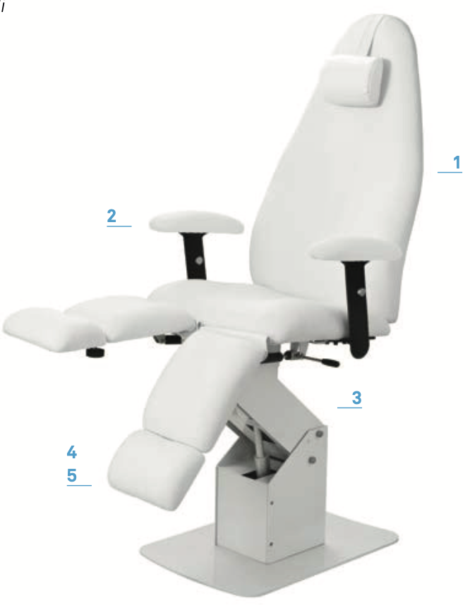 BLUE FARM | Extens podiatry chair with 1 motor