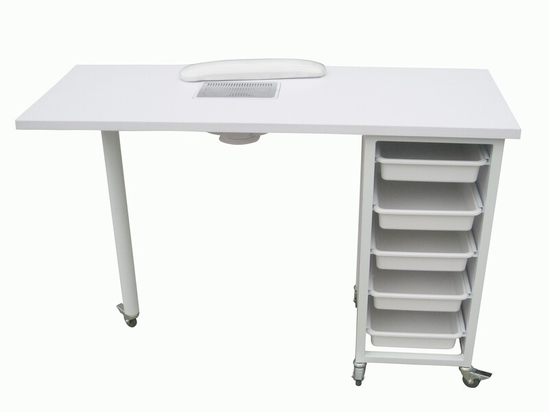 BLUE FARM | Weelko. Ulnar. Manicure table with 5 drawers and aspirator with cushion