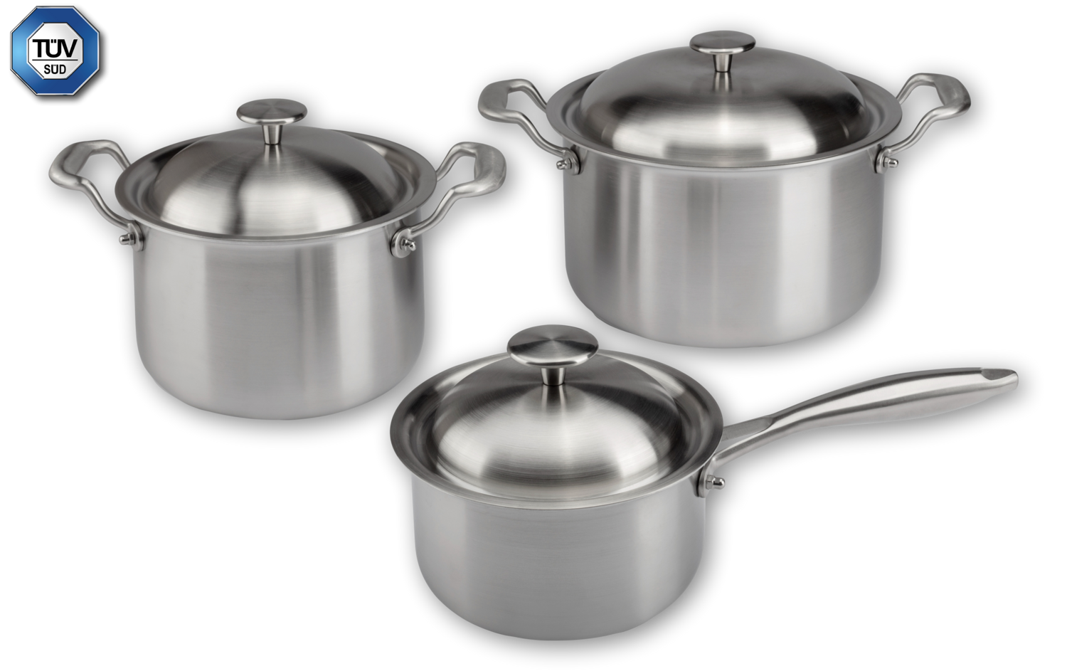 KALINDRA | Tritania. Set of 6 pans with lids ZERO nickel line