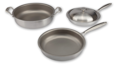 KALINDRA | Tritania. Set of 6 pans with lids ZERO nickel line