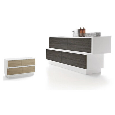 BLUE FARM | Vismara. Swing. Cabinet in glossy white melamine and 3 finishes