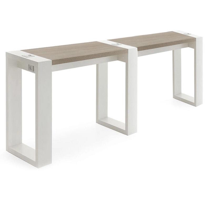 BLUE FARM | Vismara DOUBLE jointed Living manicure table in white Larch