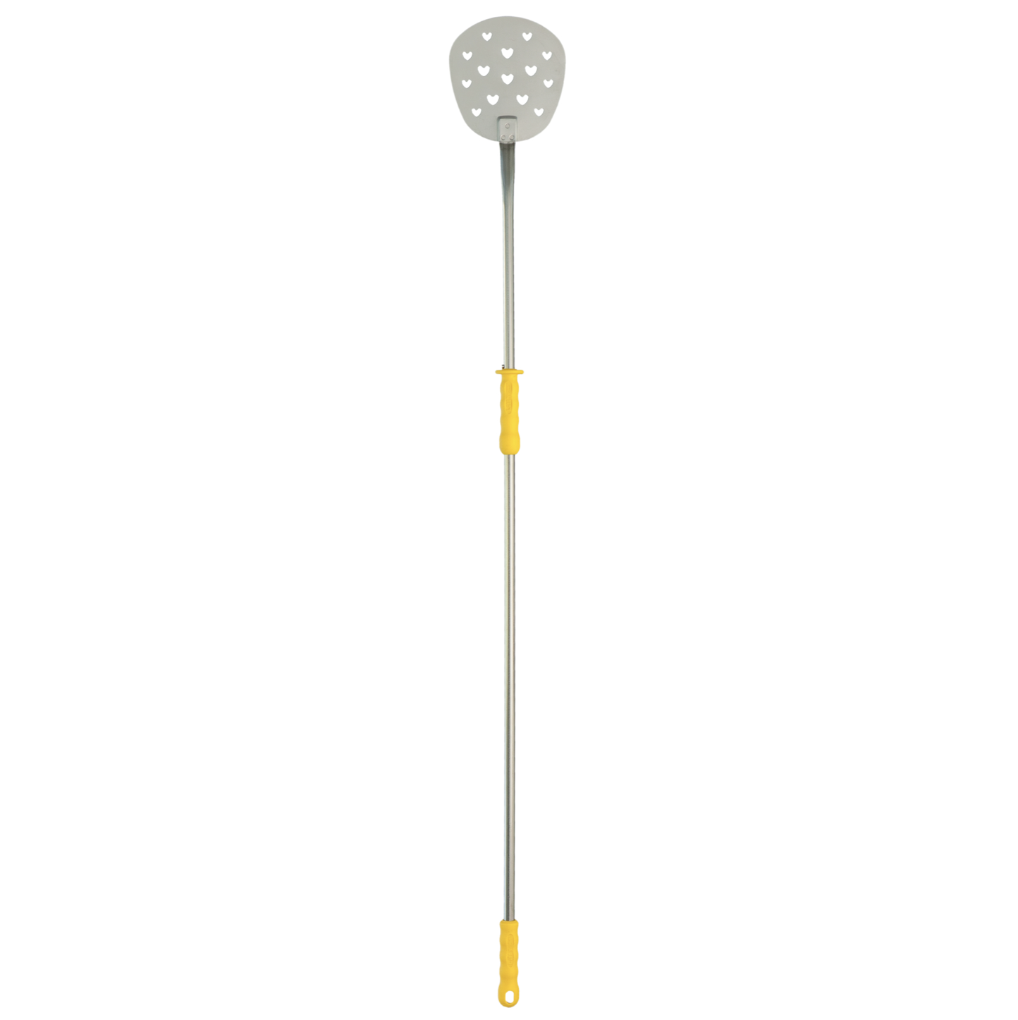 BLUE FARM | Lilly. CUORE perforated peel to bake and spin pizza Ø 20/26 cm titanium - h 170 cm, The chosen option is with diameter: Ø 20 cm