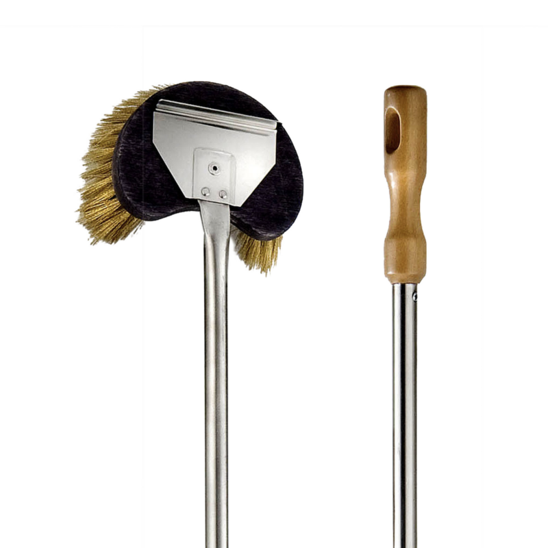 BLUE FARM | Lilly. Rotating half-moon-shaped brass brush - h 170 cm