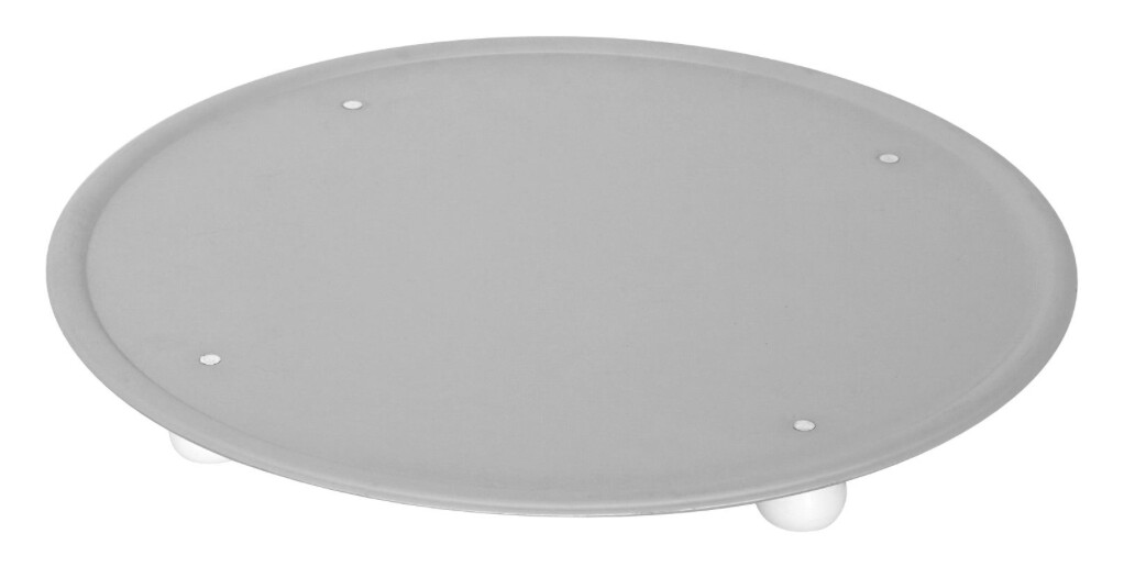 BLUE FARM | Lilly. Rimmed aluminum plate for displaying/serving with feet. H mm 40