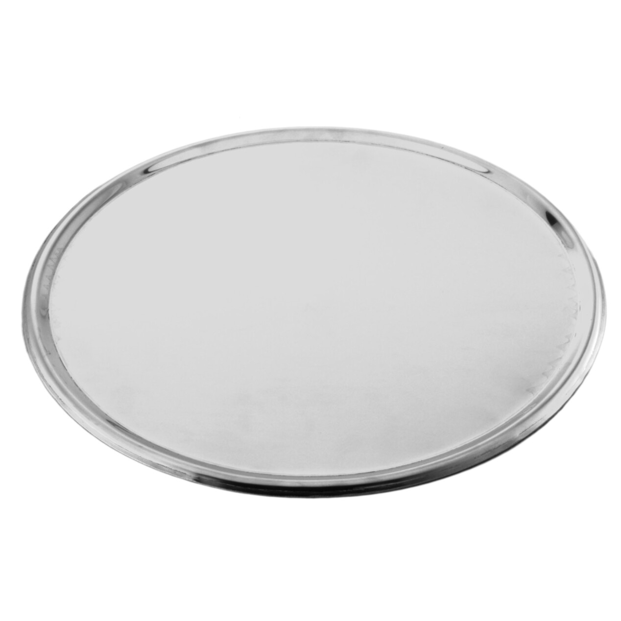 BLUE FARM | Lilly. Stainless steel edged disc plate to serve and display. H 10 mm