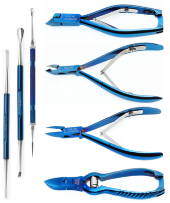 TITANIUM nail and cuticle nippers and instruments for professional use