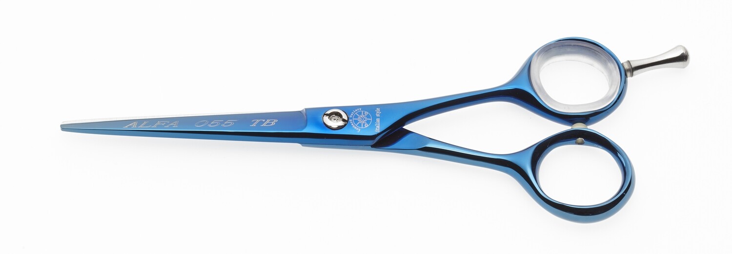 BLUE FARM | Lombard. Hairdresser Titanium Blue scissors size 5.5” - 14 cm, The product I choose is:: Alfa Titanium Blue