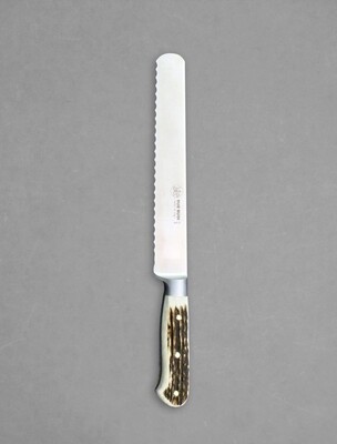 BLUE FARM | Due Buoi knives. Chef&#39;s bread Knife. St. steel. stag horn
