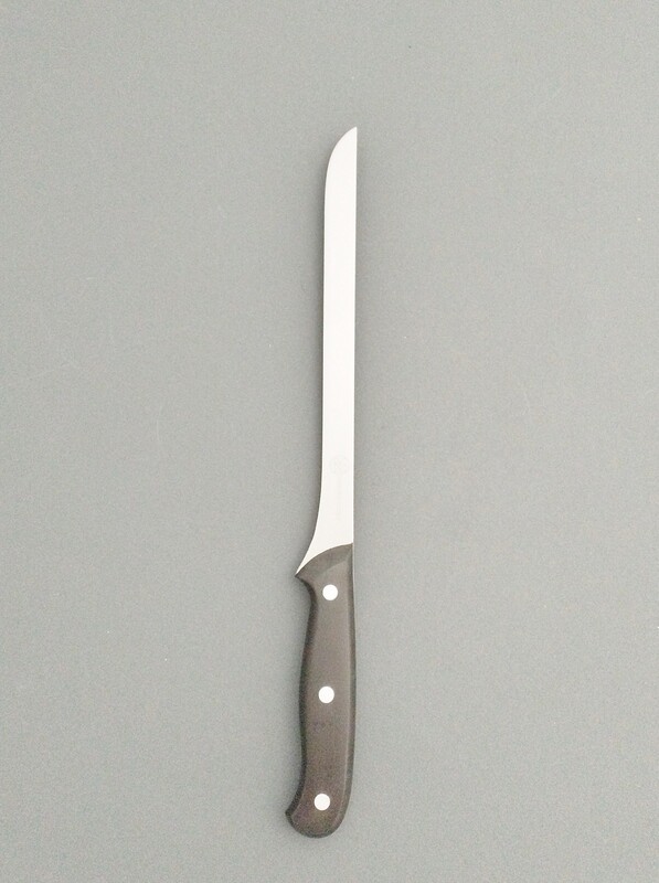 BLUE FARM | Due Buoi knives. Blanked ham slicer Knife 26 cm. St. steel. Black