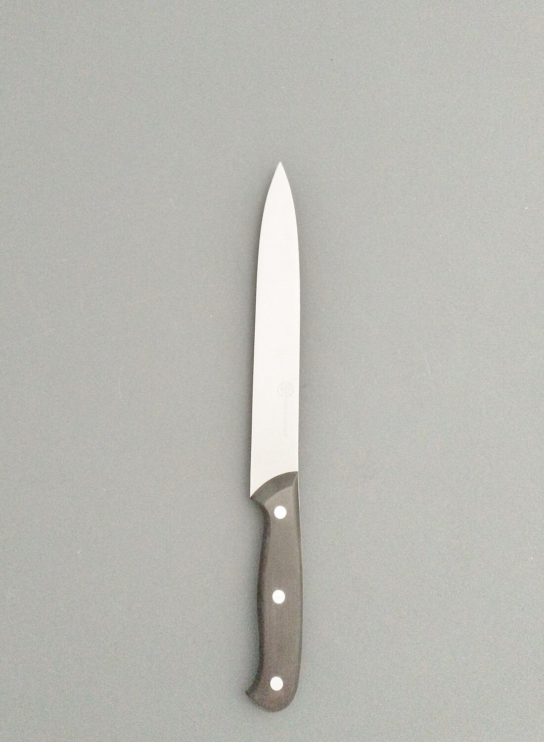 BLUE FARM | Due Buoi knives. Blanked light trinciante Knife 20 cm. St. steel. Black