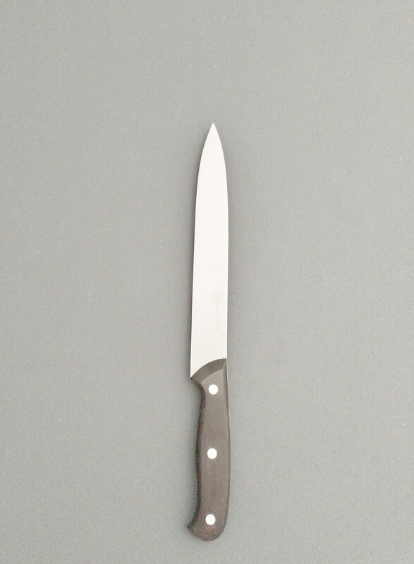 BLUE FARM | Due Buoi knives. Blanked light trinciante Knife 20 cm. St. steel. Black