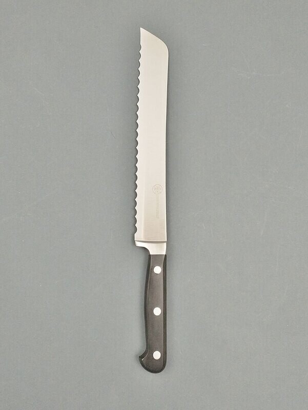 BLUE FARM | Due Buoi knives. Forged bread Knife 20 cm. St. steel. Black