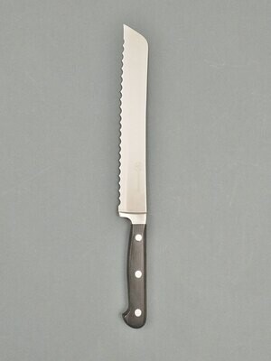 BLUE FARM | Due Buoi knives. Forged bread Knife 20 cm. St. steel. Black