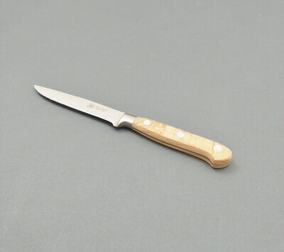 BLUE FARM | Due Buoi knives. Coltello Bistecca inox forgiato seghetta olivo