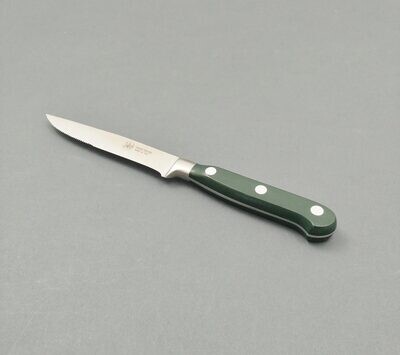 BLUE FARM | Due Buoi knives. St. steel forged serrated Steak Knife green