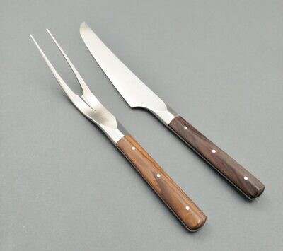 BLUE FARM | Due Buoi knives. Forged Serving Set, stainless steel