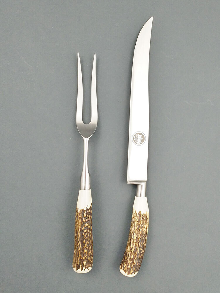 BLUE FARM | Due Buoi knives. Forged Serving Set, stainless steel