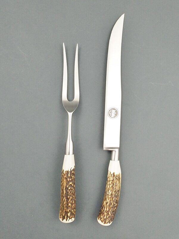 BLUE FARM | Due Buoi knives. Forged Serving Set, stainless steel