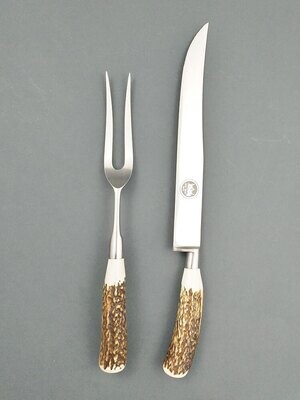 BLUE FARM | Due Buoi knives. Forged Serving Set, stainless steel