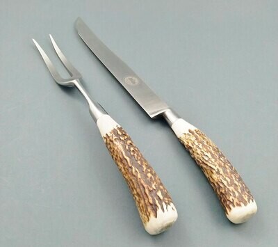 BLUE FARM | Due Buoi knives. Forged Serving Set, stainless steel