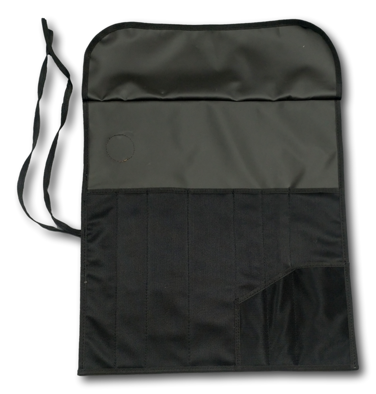BLUE FARM | Due Buoi knives. Light Black roll bag with 10 slots
