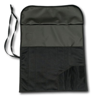BLUE FARM | Due Buoi knives. Light Black roll bag with 10 slots