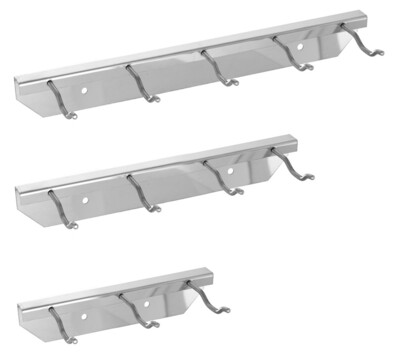 BLUE FARM | Lilly. Stainless steel wall rack for utensils with 3-4-5 hooks