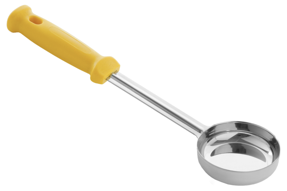BLUE FARM | Lilly. Dosing-Ladle for pizza, capacity 90 or 220g pizza sauce, The chosen size is with: capacity 90 gr pizza sauce 