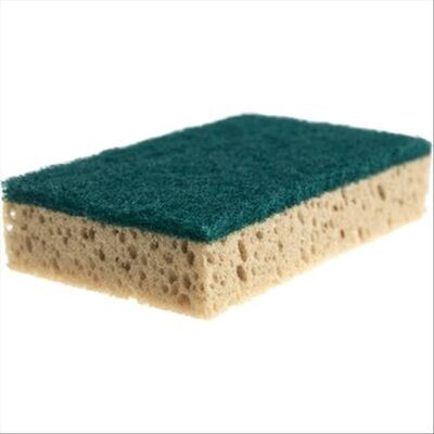 BLUE FARM | Vileda Professional. Sponge with green abrasive. 10 pieces