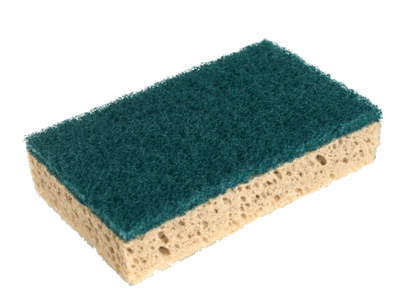 BLUE FARM | Vileda. Sponge with green abrasive. 80 pieces