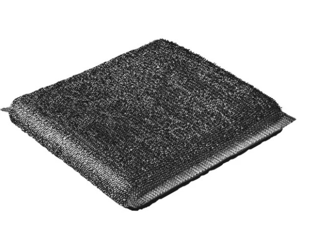 BLUE FARM | Vileda Professional. PowerInox: Abrasive stainless steel sponge 10 x 10 x 1.7 cm. Kit 10 pieces