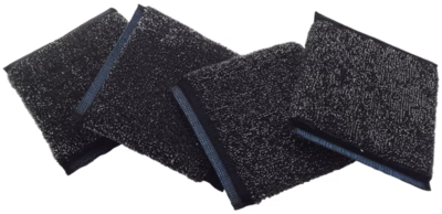 BLUE FARM | Vileda Professional. PowerInox: Abrasive stainless steel sponge 10 x 10 x 1.7 cm. Kit 10 pieces