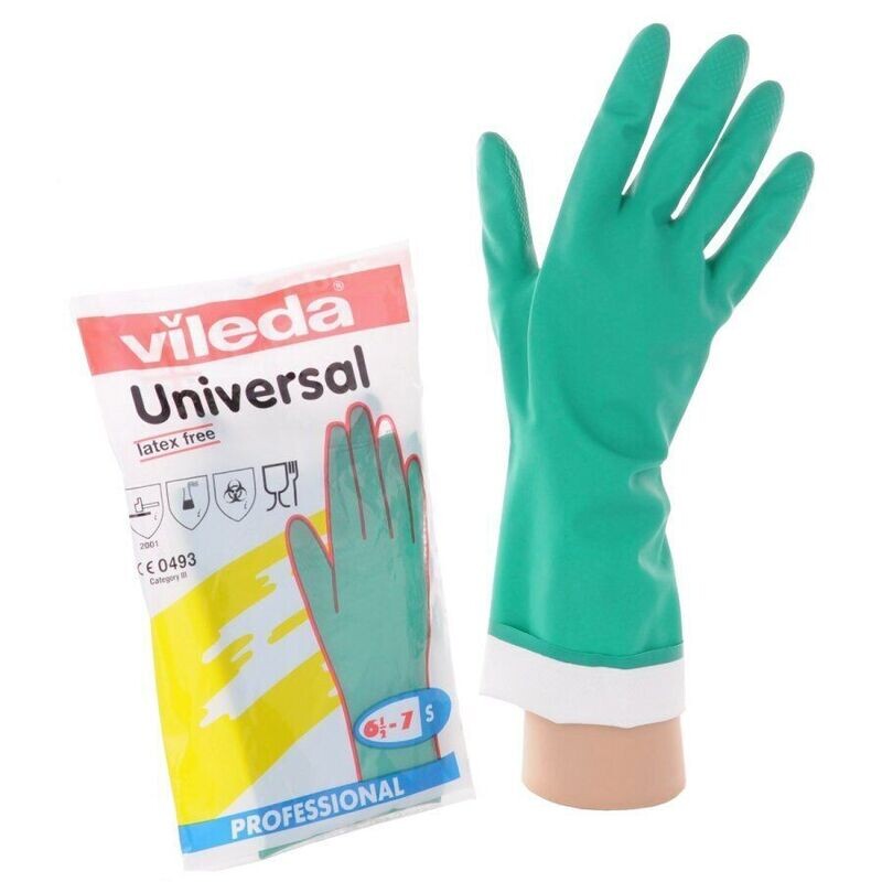 BLUE FARM | Vileda Professional. Guantes universales para limpieza con uso intensivo de productos químicos, aceites y disolventes. 10 pares (20 guantes)
